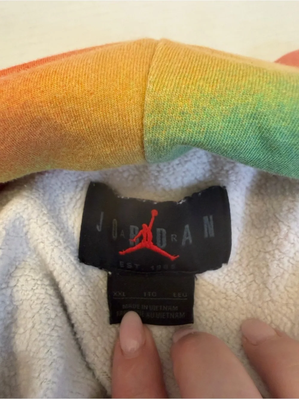Nike Air Jordan Flight MVP Tie Dye Pullover Hoodie Hoody Men's Size XXL